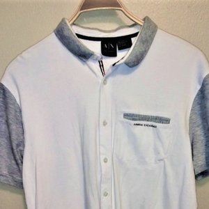 Armani Exchange button up polo